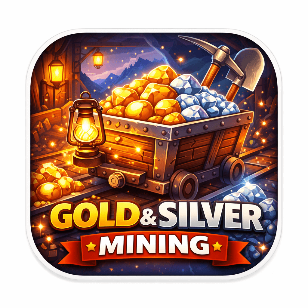 Gold Silver Mining Icon