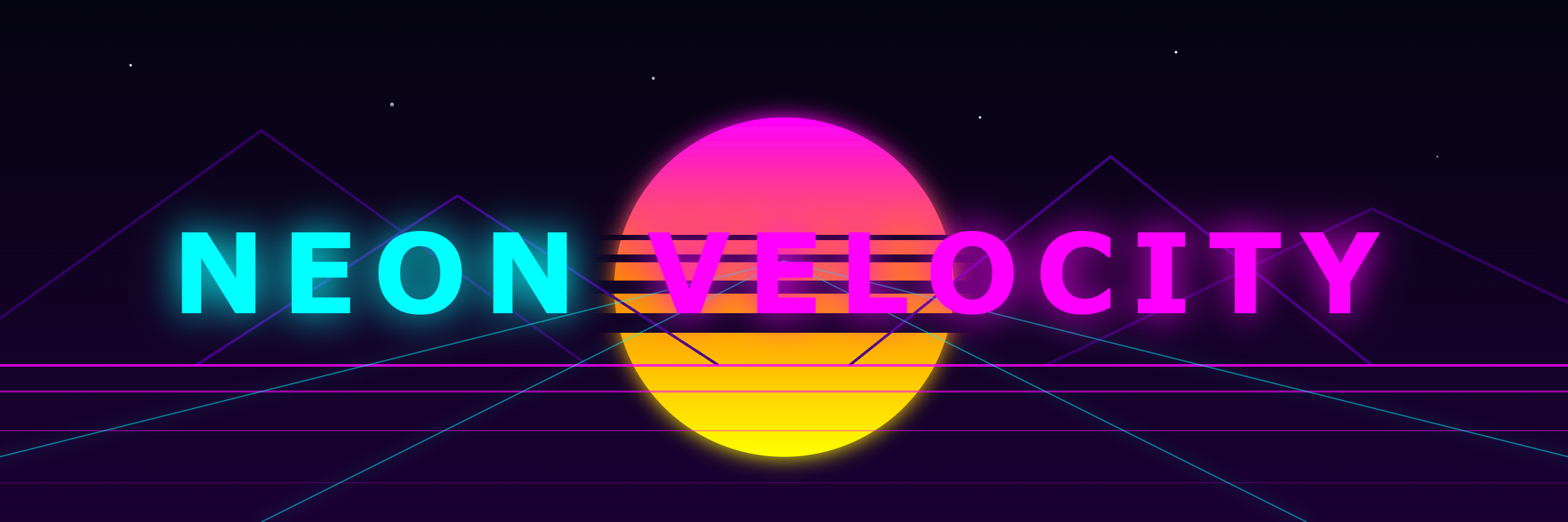 neon velocity banner