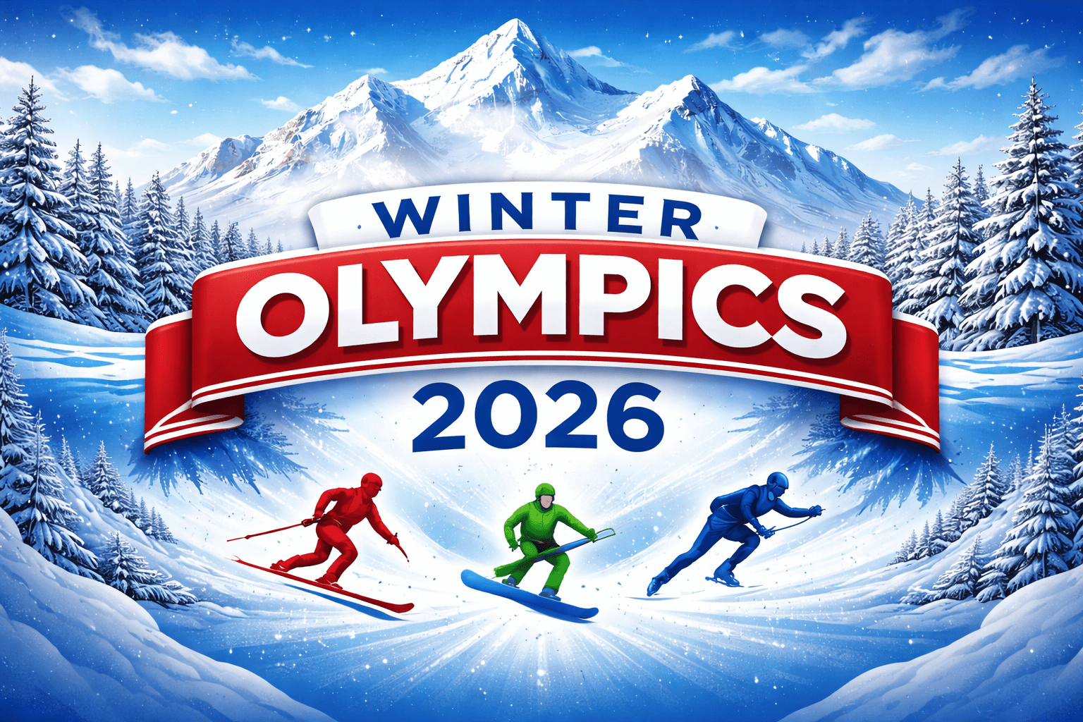 Winter Olympics 2026 banner