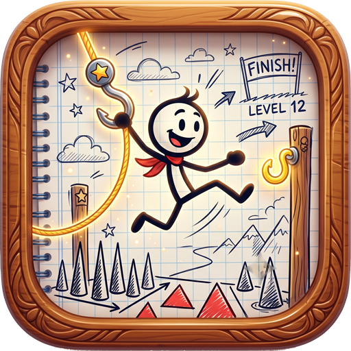 Doodle Stickman Hook game - Play Doodle Stickman Hook Adventure on HTML5 games